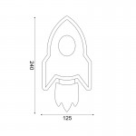 Aca ZM21005WBK Επίτοιχο Φωτιστικό Led Μαύρο Nasa