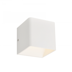 Aca L350374 Φωτιστικό Επίτοιχο Απλίκα Led Λευκό Cube Nephele