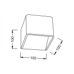 Aca L350374 Φωτιστικό Επίτοιχο Απλίκα Led Λευκό Cube Nephele