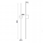 Aca ZM16LEDW80BK Φωτιστικό Επίτοιχο Απλίκα Led Μαύρο Avenue