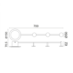 Aca ZM71LEDW70WH Επίτοιχο Φωτιστικό Led Λευκό Valentino