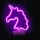 Aca X04477313 Διακοσμητικό Φωτιστικό Μπαταρίας Μονόκερος Neon Ροζ 