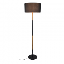 Aca OD6508FBK Επιδαπέδιο Φωτιστικό Μαύρο Yasmine