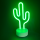 Aca X04455315 Cactus Διακοσμητικό Φωτιστικό Κάκτος Neon Led Μπαταρίας Πράσινο