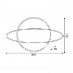 Aca X041087319 Φωτιστικό Πορτατίφ Πλανήτης Ροζ/Μπλε