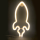 Aca F04001320 Διακοσμητικό Φωτιστικό Πύραυλος Neon Led Μπαταρίας