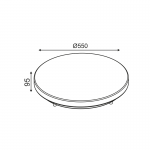 Aca Z6040RC Πλαφονιέρα Led Λευκή Cosmos Artemis