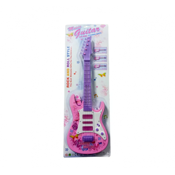 Παιδική Ηλεκτρική Κιθάρα 53εκ – Rock Band Music Guitar - Pink - 01787