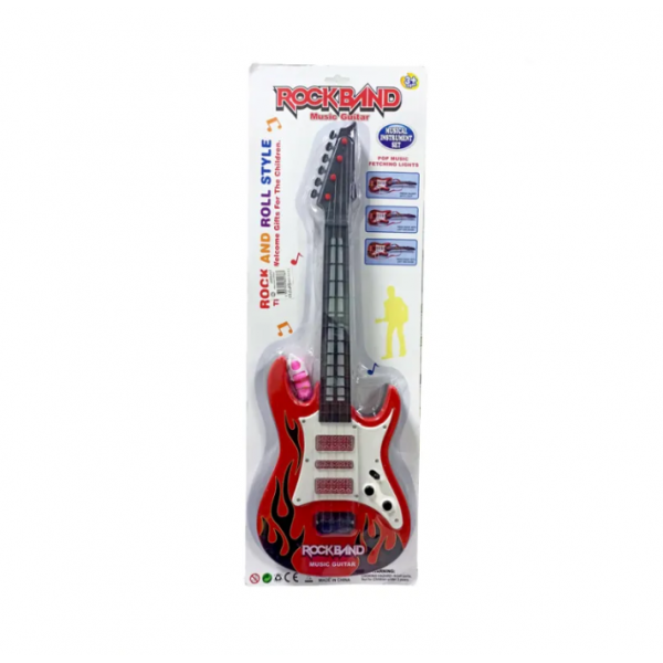 Παιδική Ηλεκτρική Κιθάρα 53εκ – Rock Band Music Guitar - Red - 01787