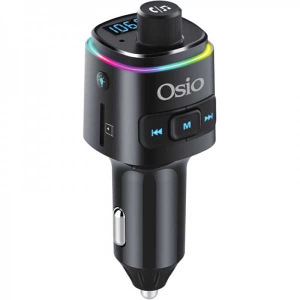 Osio OFT-4240BT FM transmitter και φορτιστής με Bluetooth, Fast Charge USB & USB Type-C, micro SD κα