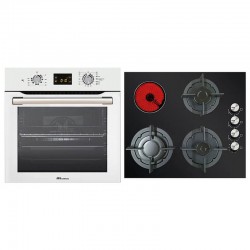 MultiHome MH-6061 White Glass Φούρνος + MH-6109 Μικτή Εστία