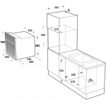 MultiHome MH-6060 Black Glass Φούρνος +  MH-6141 Εστία Αερίου Domino + MH-6682 Black Ελεύθερος Απορροφητήρας