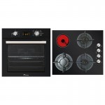 MultiHome MH-6060 Black Glass Φούρνος + MH-6109 Μικτή Εστία