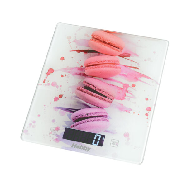 Hobby HKS-40394 Ζυγαριά Κουζίνας 1g/15kg Γυάλινη Macarons