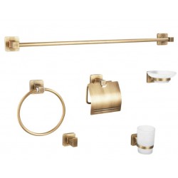 Aξεσουάρ μπάνιου Σετ 6 τεμαχίων Μπρονζέ The Box BR-6