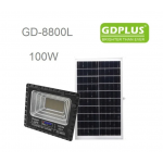 Στεγανός Ηλιακός Προβολέας IP67 Ισχύος 100W με Τηλεχειριστήριο και Αισθητήρα Φωτός GD-8800L
