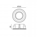 Aca G90151C Στρογγυλό Γύψινο Trimless Σποτ Abby Ar111