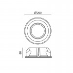 Aca G90151C Στρογγυλό Γύψινο Trimless Σποτ Abby Ar111