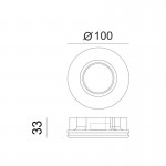 Aca G90051C Στρογγυλό Γύψινο Trimless Σποτ Erin