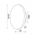 Aca ZM1705LEDWLW Φωτιστικό Επίτοιχο Απλίκα Led Κρεμ/Μπεζ Eclipse