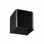 Aca L35037BK Φωτιστικό Επίτοιχο Απλίκα Led Μαύρο Cube Nephele