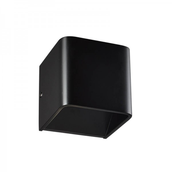 Aca L35037BK Φωτιστικό Επίτοιχο Απλίκα Led Μαύρο Cube Nephele