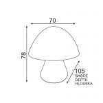 Aca 846LED4SP Λαμπάκι Νυκτός Led Ροζ Μανιταράκι