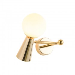 Aca OD94201WG Φωτιστικό Επίτοιχο Απλίκα Χρυσό Kimolos 