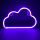 Aca X04488316 Διακοσμητικό Φωτιστικό Σύννεφο Neon Led Μπαταρίας Μωβ
