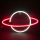 Aca X041082319 Πλανήτης Διακοσμητικό Φωτιστικό Μοοn Light Neon Μπαταρίας 