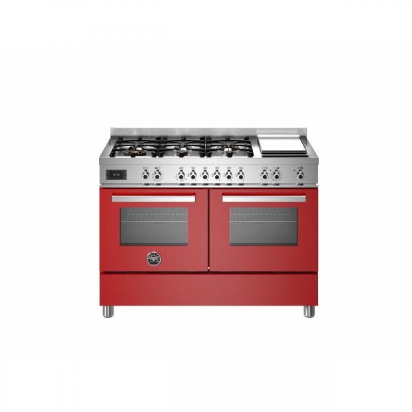 Bertazzoni  PRO12 6G 2E RO T 120x60εκ. - 6 εστίες αερίου + grill Teppanyaki - 2 φούρνοι ηλεκτρικοί