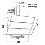 MultiHome MH-6610 Απορροφητήρας Καμινάδα Black (Χειριστήριο)