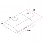 MultiHome Ελεύθερος Απορροφητήρας MH-6686 Inox (DK9-621) 2 Μοτέρ 90cm