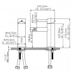 Praxis Artemis B205A05 Chrome Μπαταρία Μπιντέ