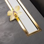 Pestan Karag Confluo Premium Gold Σιφόνι Δαπέδου Χρυσό 24K & Λευκό Γυαλί 650 mm