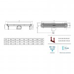 Pestan Karag Confluo Slim Line Ευθύγραμμο Σιφόνι Δαπέδου 1150 mm