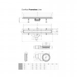 Pestan Karag Confluo Frameless Line Ευθύγραμμο Σιφόνι Δαπέδου Χρυσό 24Κ 300 mm