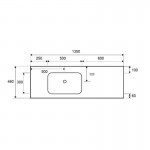 Karag Space 135 Nιπτήρας Solid Επίπλου 1350x460x160mm