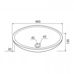 Karag Elena SBP Grey Πέτρινος νιπτήρας επικαθήμενος Ø40 x 12 εκ