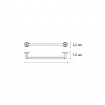 Karag Optimo-W 624099 Πετσετοκρεμάστρα Chrome-Λευκή 40 cm