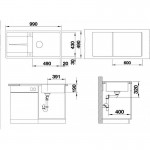 Blanco Metra XL 6 S (100 X 50 CM) Γρανιτένιος Νεροχύτης Rock grey