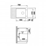 Blanco Elon XL 6 S White 78x50 Γρανιτένιος Νεροχύτης Λευκό