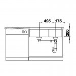 Blanco Subline 480/320-U White Γρανιτένιος Νεροχύτης Υποένθετος Λευκό 85,5x40