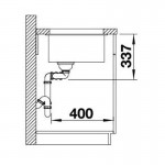 Blanco Subline 480/320-U Black Γρανιτένιος Νεροχύτης Υποένθετος Μαύρο 85,5x40