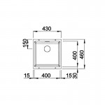 Blanco Subline 400-U White 43x46 Γρανιτένιος Νεροχύτης Υποένθετος