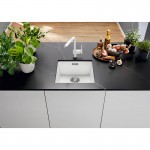 Blanco Subline 400-U Black 43x46 Γρανιτένιος Νεροχύτης Υποένθετος