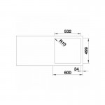 Blanco Subline 500-IF/Α Steelframe White 54,3x51 Επικαθήμενος Γρανιτένιος Νεροχύτης