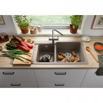 Blanco Naya 8 S Volcano grey 116x50 Γρανιτένιος Νεροχύτης Ένθετος -Κύρια γούρνα Δεξιά