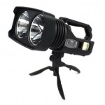 Φακός LED Floodlight με Τρίποδο, Μπλε/Κόκκινη Σήμανση & Powerbank Andowl Q-LED5123 - Μαύρο
