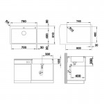 Blanco Zerox 700 IF/A 76x51 Νεροχύτης Ένθετος Durinox